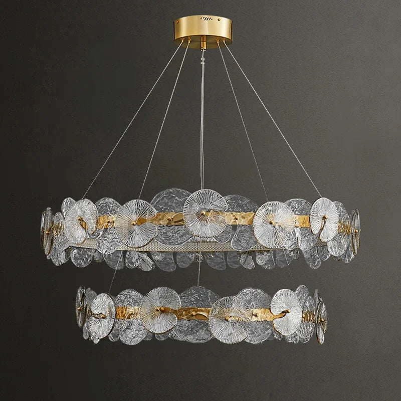 Afralia™ LED Flower Design Ceiling Chandelier for Modern Living Room Bedroom Dining Area