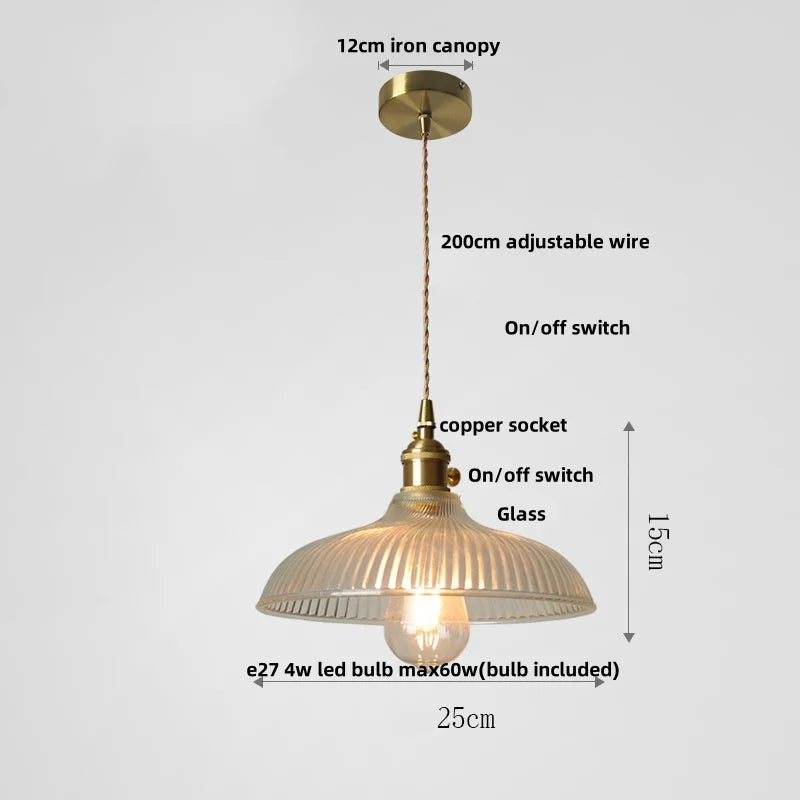 Afralia™ Green Glass Walnut Wood LED Pendant Light, Nordic Modern Hanging Lamp