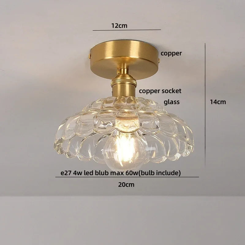 Afralia™ Tiffany Style Glass LED Ceiling Light