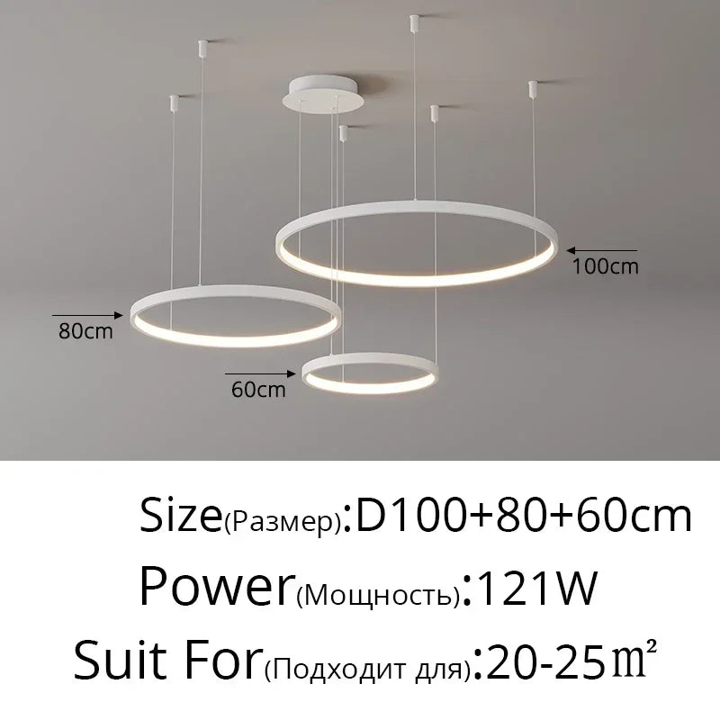 Afralia™ Modern Acrylic LED Pendant Light for Restaurants and Living Rooms