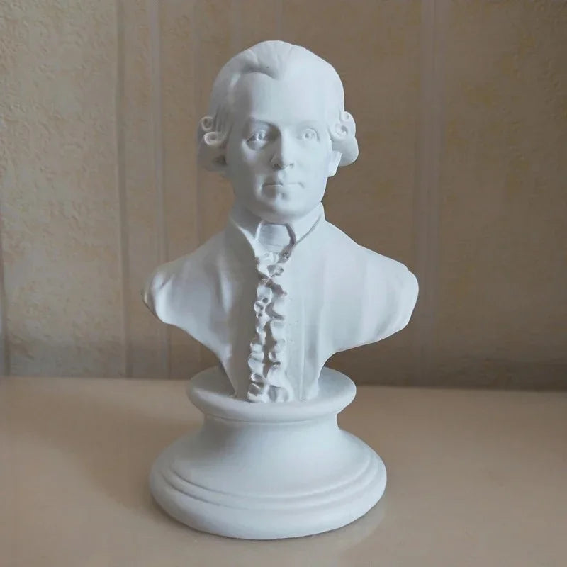 Afralia™ David Statue Head Sculpture Mini Gypsum Resin Art Craft Home Decor