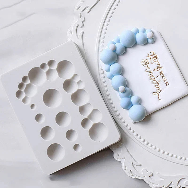 Afralia™ Silicone 3D Bubble Cake Mold Kitchen Decoration Mould Cookie Chocolate Sphere