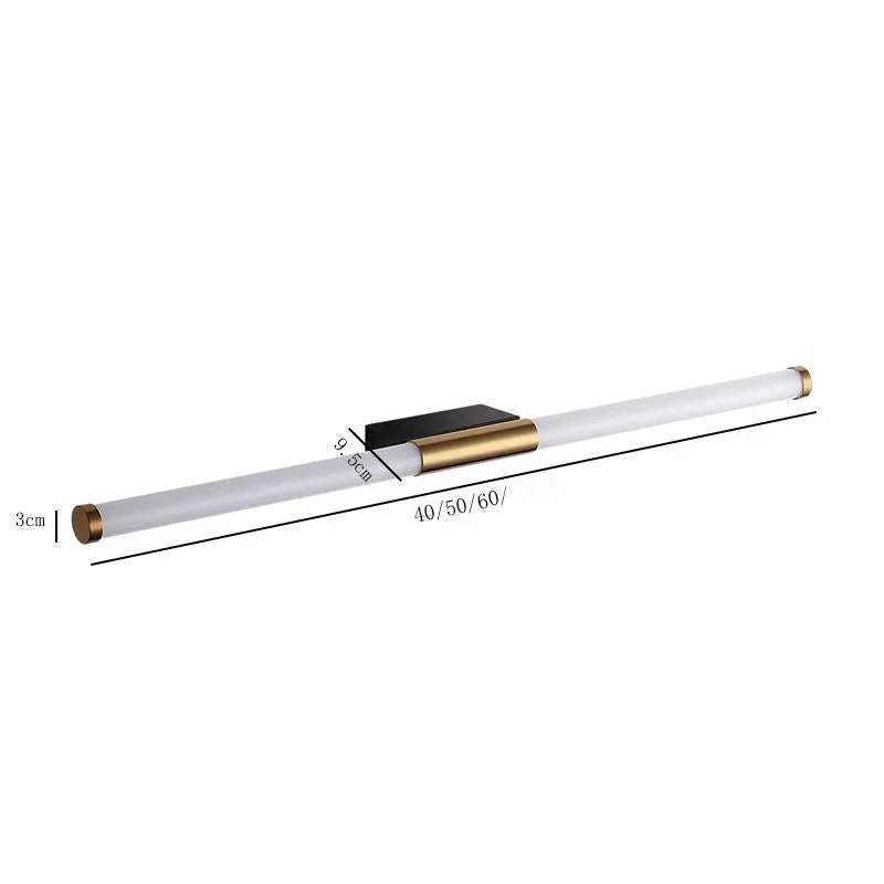 Afralia™ Linear Metal Tube LED Wall Lamp for Living Room Bedroom Aisle Staircase Corridor