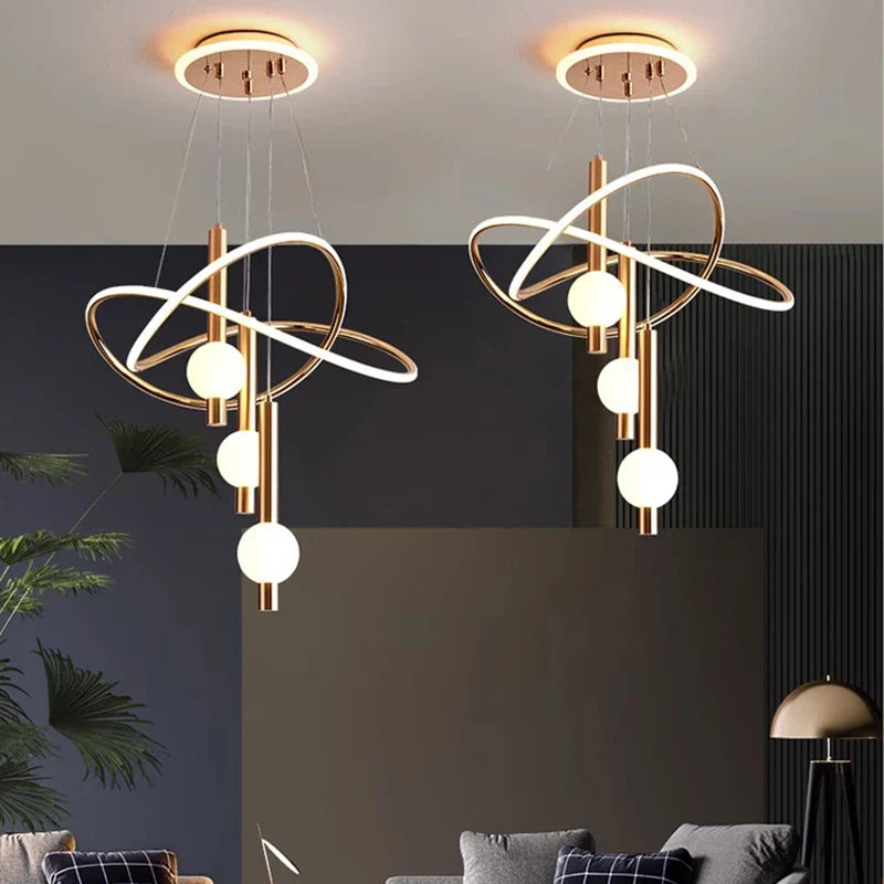 Afralia™ Modern Dine Room Pendant Lights LED Chandelier Ceiling Lamp Fixture