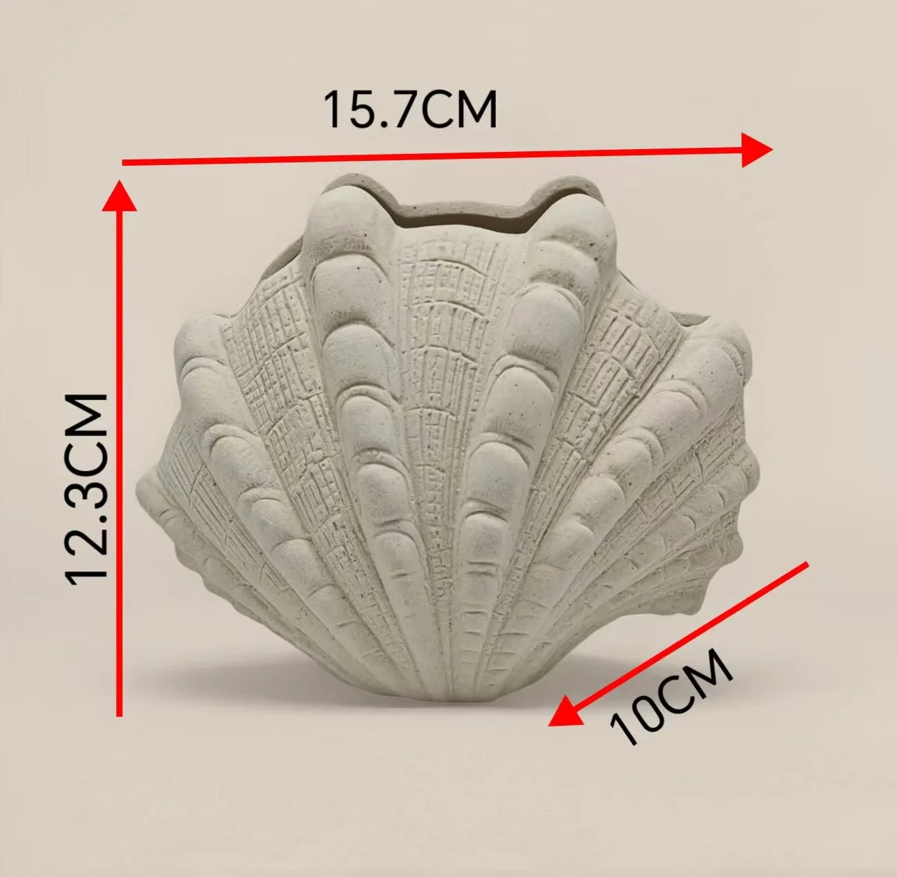 "Afralia™ Ceramic Clam Shell Vase for Home Decor and Terrarium Arrangements"