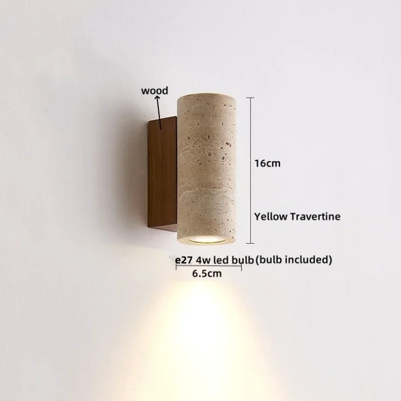Afralia™ Modern Wood Button Switch LED Wall Lights for Restaurant Hotel Bedside Lamp