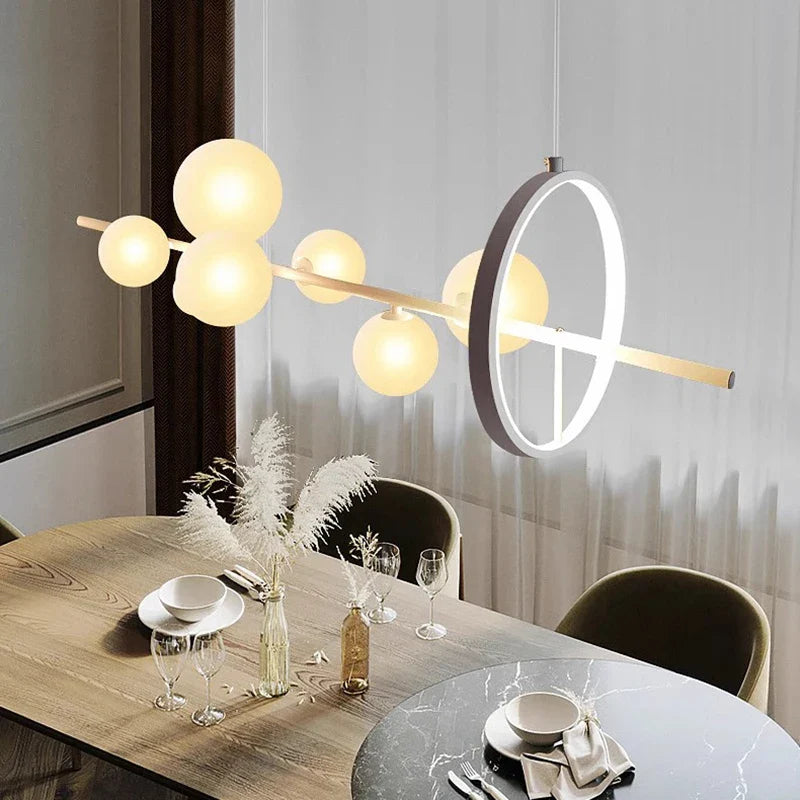 Afralia™ Modern LED Pendant Light Chandeliers for Living Room Dining Room Indoor Lighting