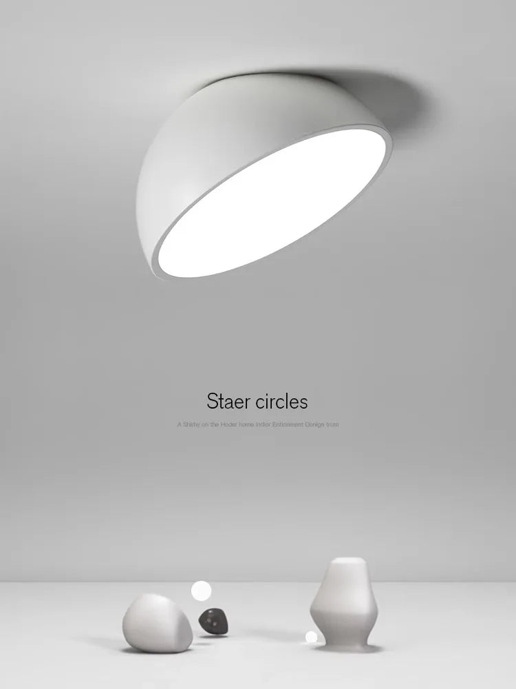 Afralia™ LED Semicircular Ceiling Light for Bedroom, Aisle, Balcony - Modern & Creative Lighting Fixtures