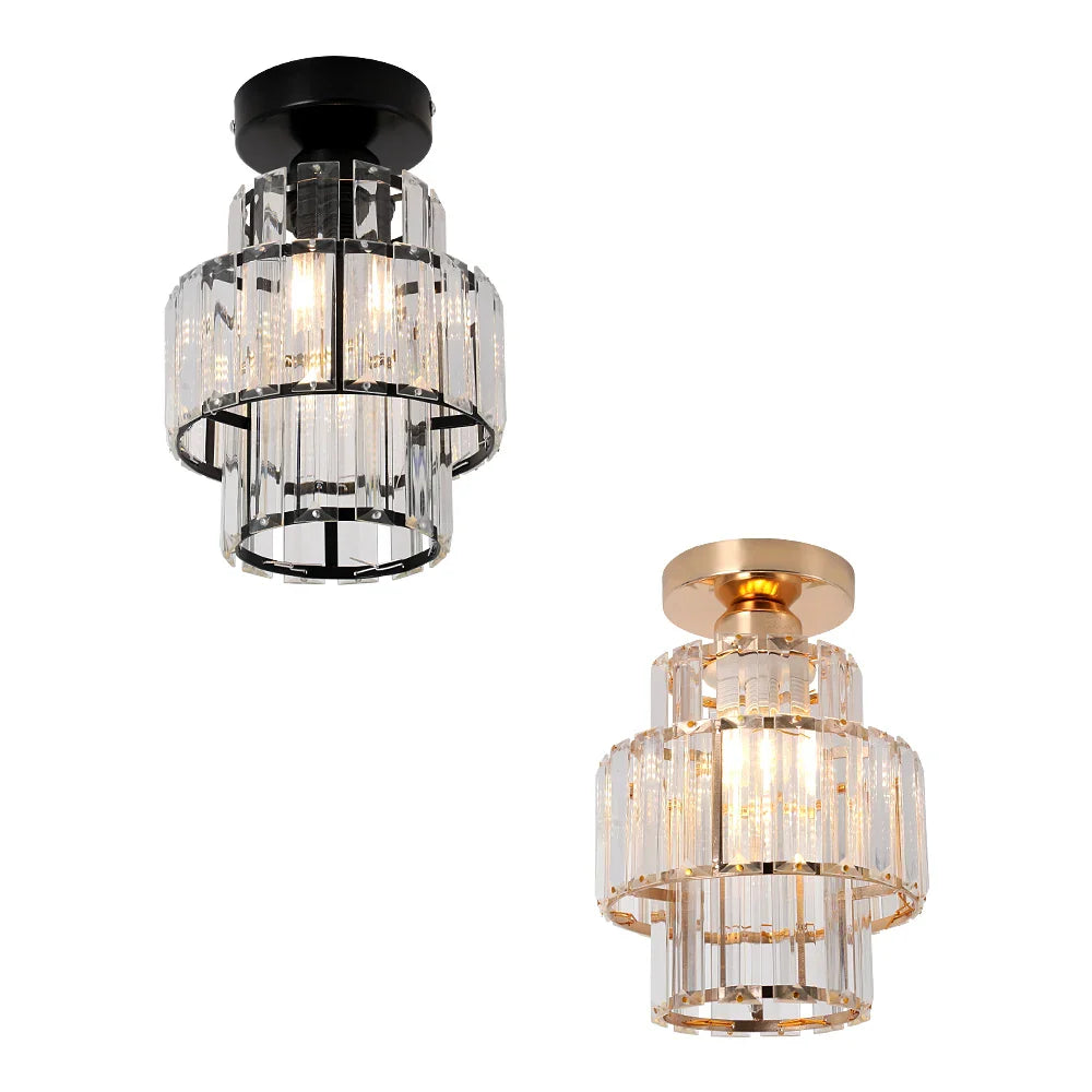 Afralia™ Crystal Chandelier: Modern LED Ceiling Lamp for Living Room, Hotel Lobby, and Hallway