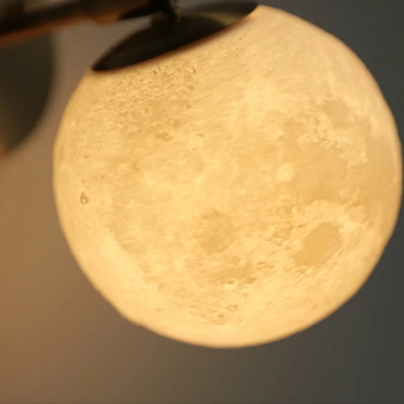 Afralia™ Moon Wall Sconce Up Down Rotate LED Light, Modern Nordic Bedside Lamp