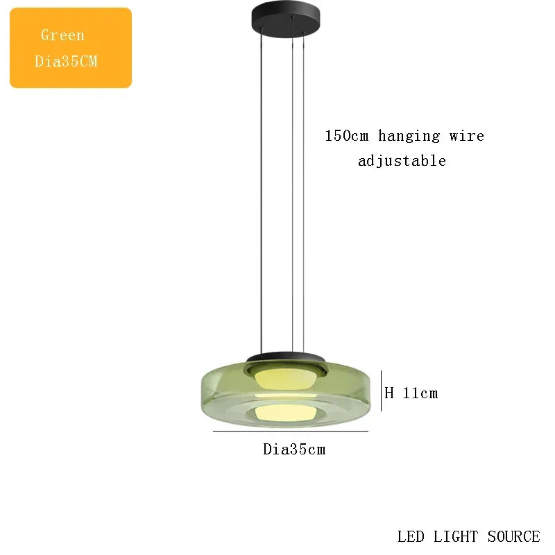 Afralia™ BOHEMIA Glass Pendant Light - Danish Design for Kitchen Island Dining Bedroom Tables