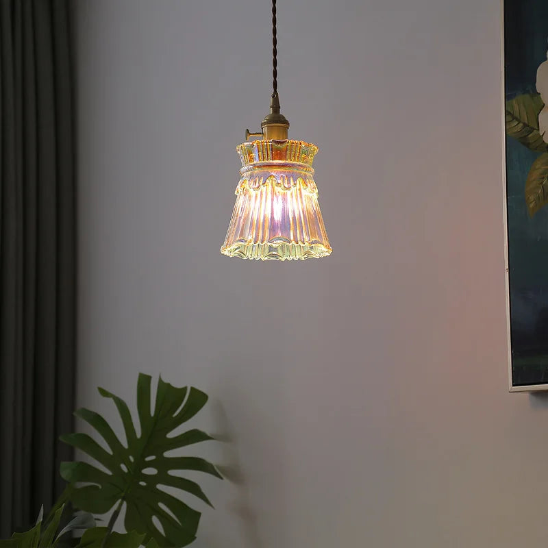 Afralia™ Glass LED Pendant Lamps - Colorful Nordic Hanging Light Fixtures