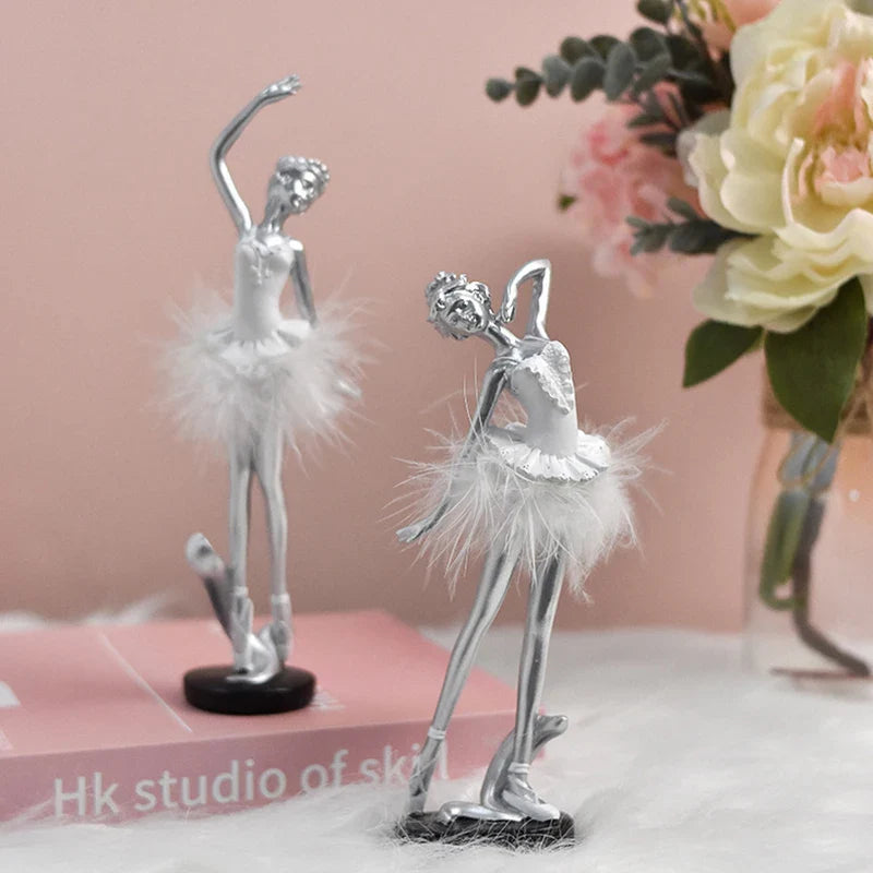 Afralia™ Ballet Girl Resin Figurine - Nordic Luxury Desktop Decoration and Birthday Gift