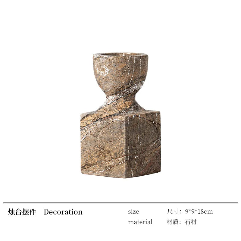 Marble Candle Holder by Afralia™: Vintage Decor for Wedding & Christmas