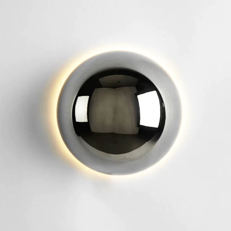 Afralia™ Solar Eclipse Round Wall Lamp - Bauhaus Medieval Style, Modern Minimalist Design