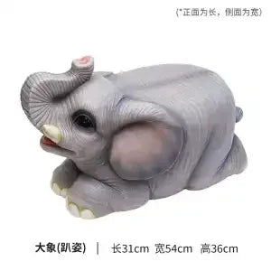Afralia™ Animal Resin Sculpture Footstool Seat Cartoon Statue Chair for Living Room