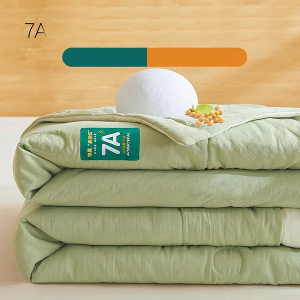 Afralia™ Summer Quilt Queen King Size Duvet, Antimicrobial Soya Fibre Filling, Breathable Comforter