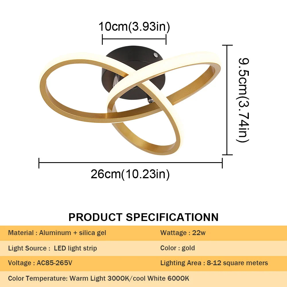 Afralia™ Acrylic LED Chandelier Pendant Light Minimalist Ceiling Lamp for Modern Decor