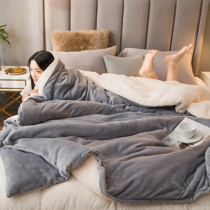 Afralia™ Cozy Dual Use Flannel Duvet Cover - Autumn Winter Warmth Blanket Quilt