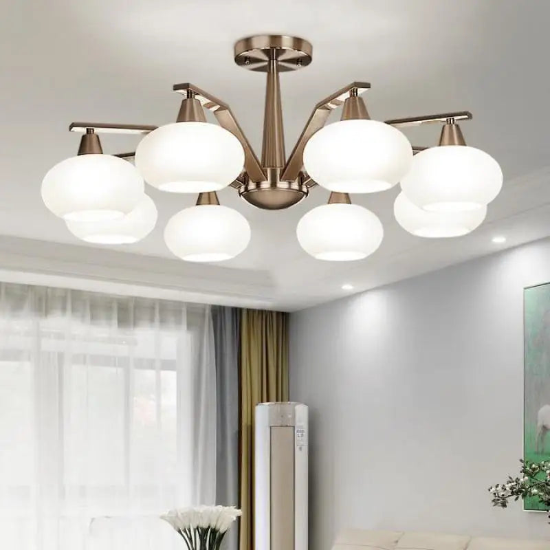 Afralia™ Modern Nickel LED Chandelier Light for Living, Dining, Bedroom - Luminaire