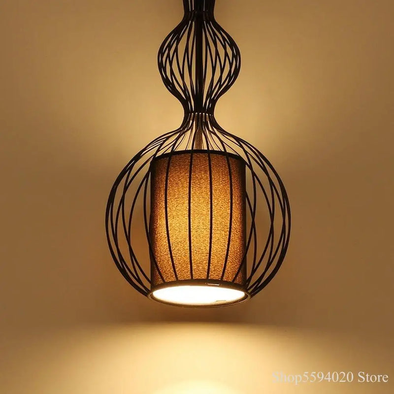 Afralia™ Vintage Birdcage Pendant Lamp for Home Decoration