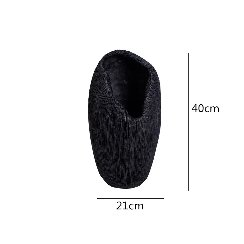 Afralia™ Resin Flower Vase and Tray Set - Modern Home Decoration