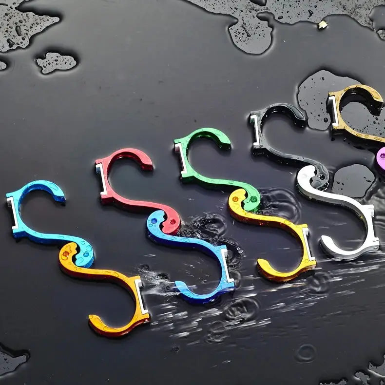 Afralia™ Candy Color Aluminum Finish Wall Mounted Decorative Hooks