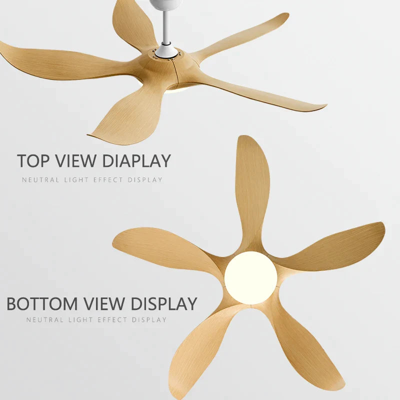 Afralia™ 52" Ceiling Fan with LED Light & Remote Control