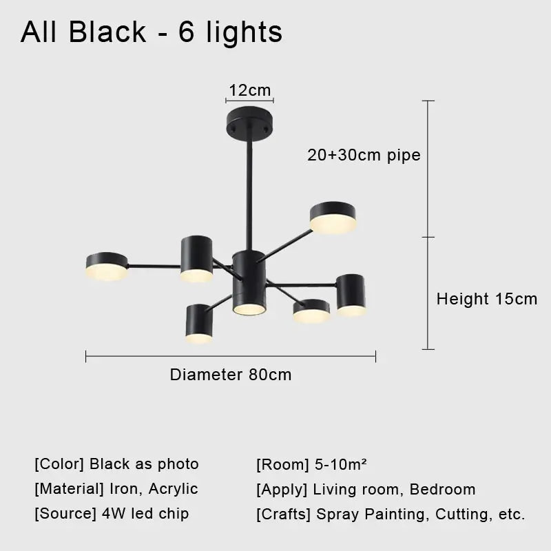 Afralia™ Modern LED Ceiling Chandelier for Living Room Home Decor