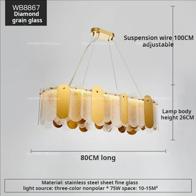 Afralia™ Postmodern Chandelier: LED Living Room Diningroom Bedroom Clothing Store Light