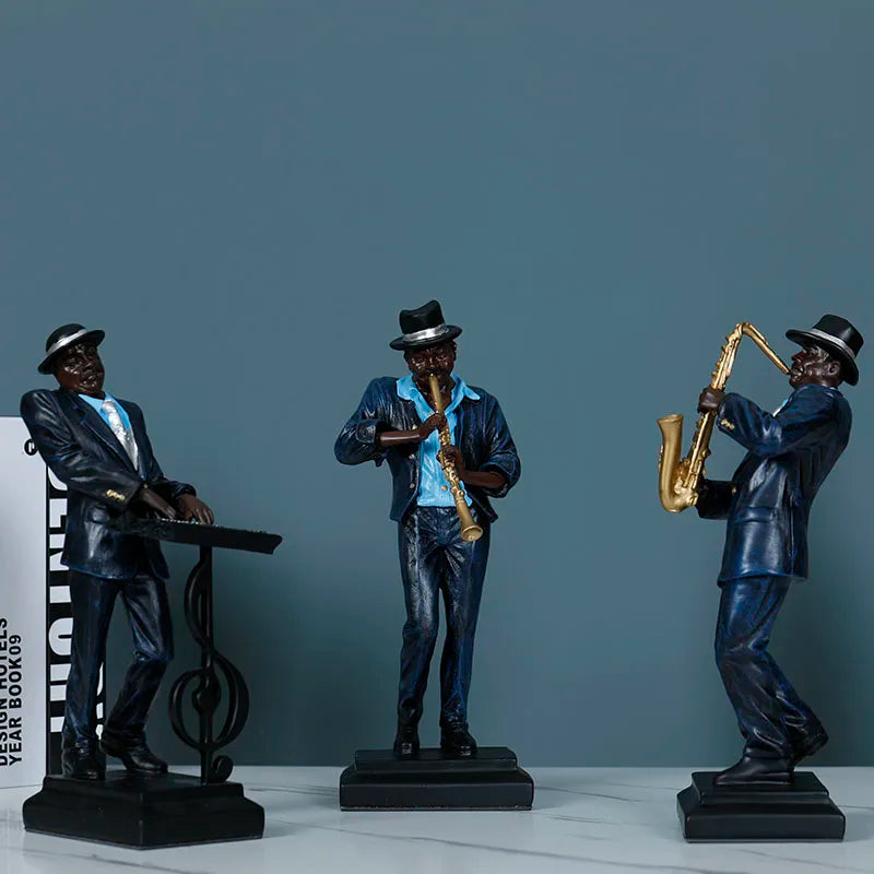 Afralia™ Musician Resin Statue Ornament for Home Décor and Office Desk