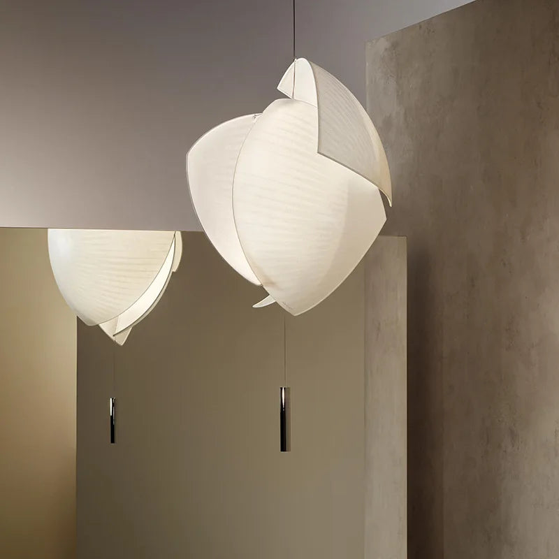 Afralia™ Wabi Sabi Shell Chandelier: Modern LED Pendant Light for Living Room, Hotel, Restaurant