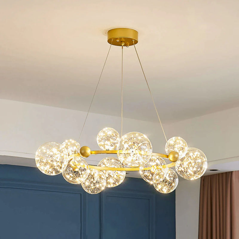 Afralia™ Starlight Glass Pendant Lights: Romantic Kitchen & Dining Room Decor