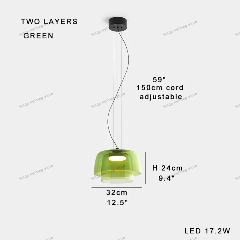 Afralia™ Nordic Glass Pendant Lights - Dimmable LED Ceiling Lamps for Dining Room