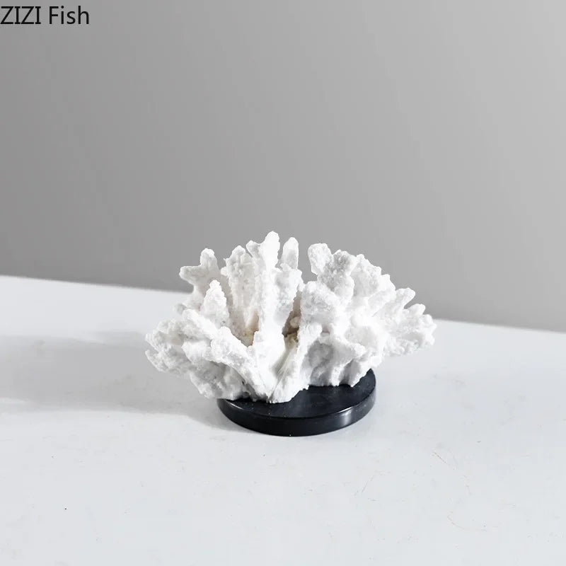 Afralia™ Coral Resin Sculpture: Modern Desk Decor & Artwork Crafted Landscape Ornaments