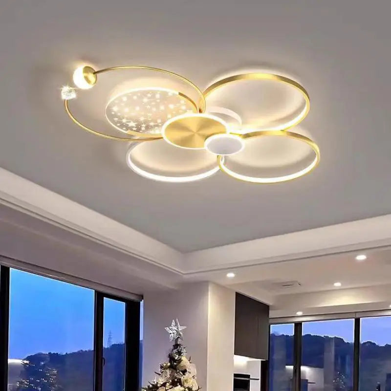 Afralia™ Luxury LED Ceiling Chandelier for Modern Bedroom & Living Room