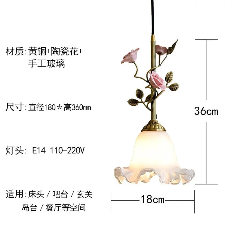 Afralia™ French Rose Copper Chandeliers: Elegant Vintage Pendant Lights for Home Decor