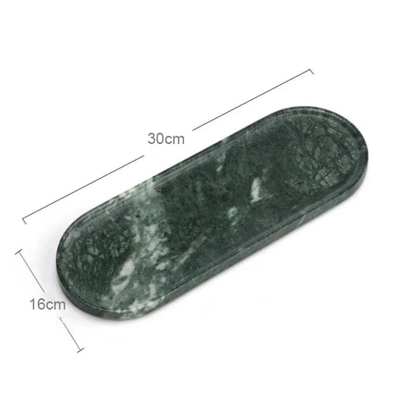 Afralia™ Calacatta Marble Vanity Tray for Perfume Candles Jewelry Luxury Home Decor