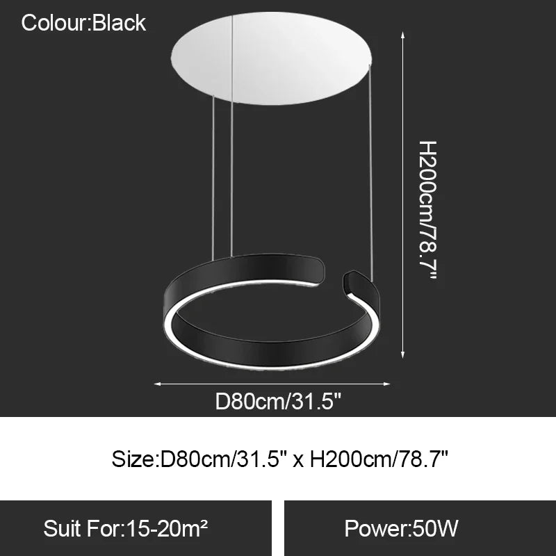 Afralia™ LED Ring Chandelier: Modern Dining Room Table Lighting & Home Decoration