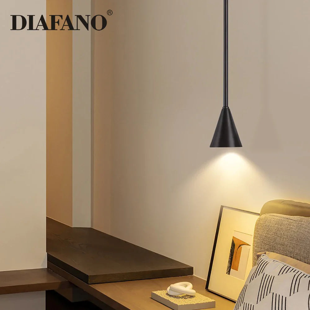 Afralia™ Minimalist Copper Pendant Lights Adjustable Gold Black Hanging Lamp