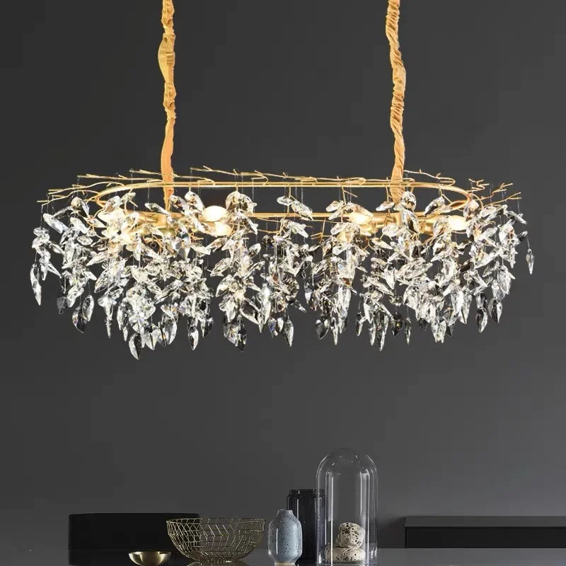 Afralia™ Luxury Crystal Chandelier: Modern LED Lighting for Home, Living Room, Hotel, Hall, and Villa Art Decor