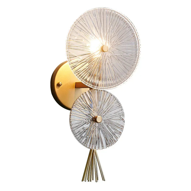 Afralia™ Round Nordic Glass Wall Lamp for Luxury Bedroom and Aisle