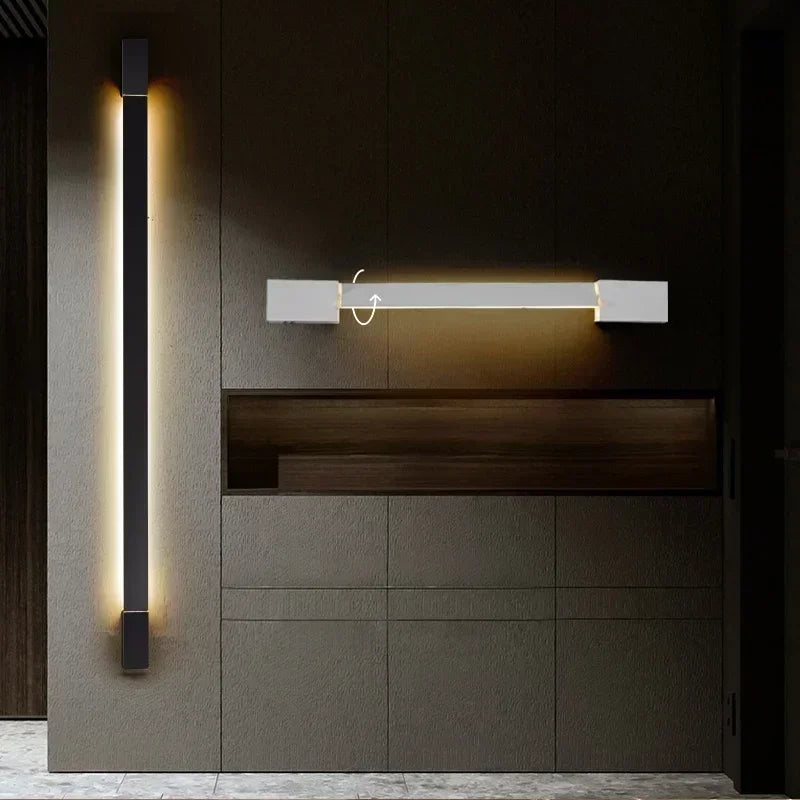 Afralia™ Long Rotatable LED Wall Lamps for Modern Minimalism Design