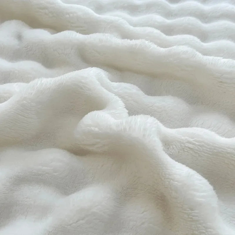 Afralia™ Bubble Velvet Blanket: Soft Cozy Flannel Sofa Cover, Single/Double, Office Nap & Air Conditioning