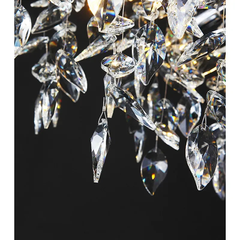 Afralia™ Crystal Pendant Chandelier Luxury LED Lighting Branch Design for Living and Dining Rooms