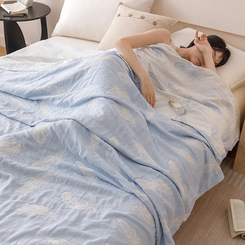 Afralia™ Floral Cotton Sofa Blanket - High Quality Multifunctional Bed Cover