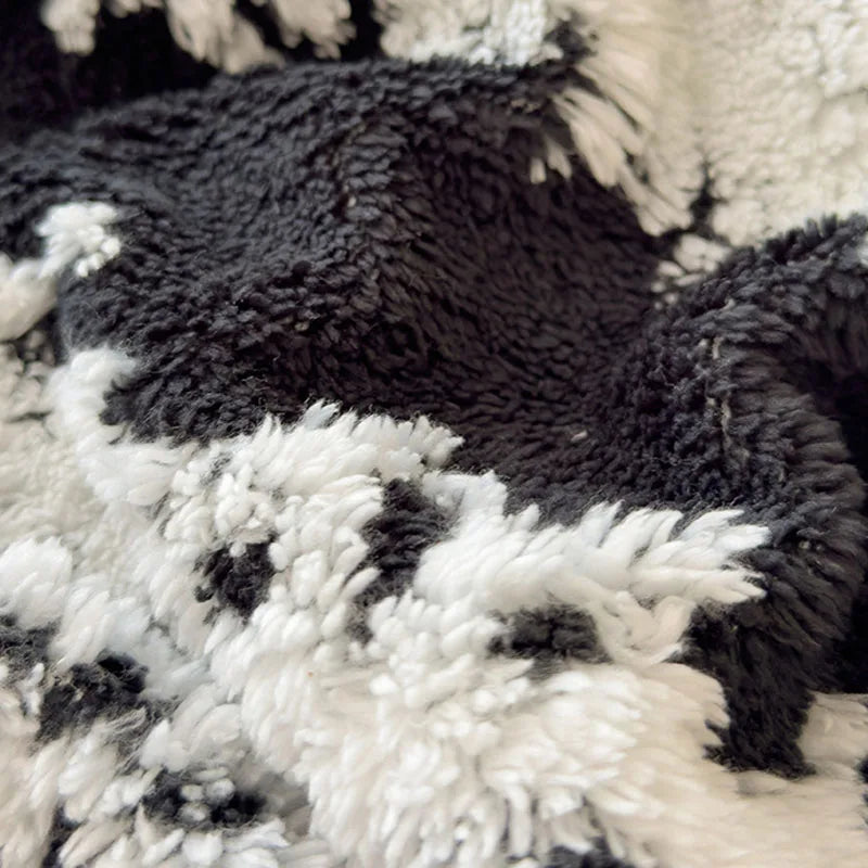 Afralia™ Nordic Velvet Sofa Blanket with Fur Balls for Summer and Autumn