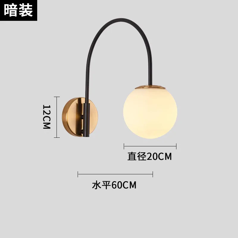 Afralia™ Luxury Gold/Black Swing Arm Wall Lamp LED E27 - Industrial Style