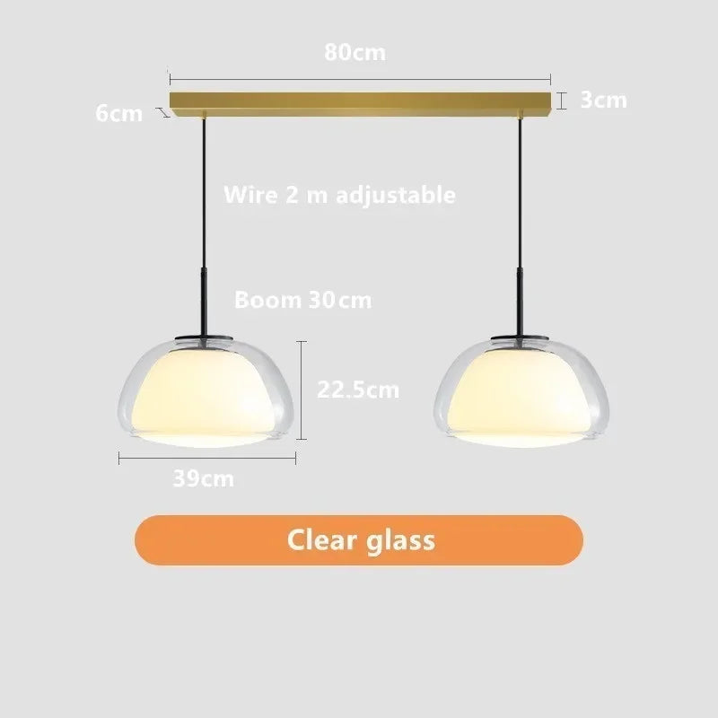 Afralia™ Glass Jelly Pendant Lamp: Minimalist Luxury Design for Home Living Room Bedroom