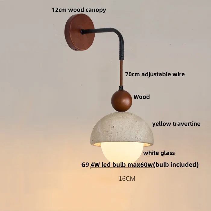Afralia™ LED Wall Lights Modern Pull Chain Switch Bedside Lamp Wandlamp